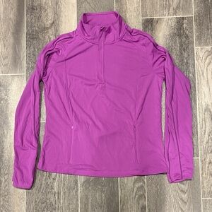 Mondetta Women's Vibrant Purple Long Sleeve Quarter Zip Top